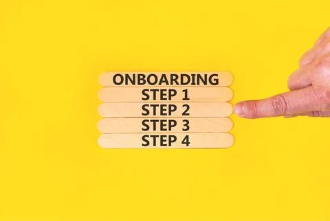 Time to step 2 onboarding symbol. Concept words Onboarding step 2 on beautifu Stock Photos