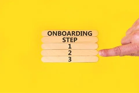 Time to step 2 onboarding symbol. Concept words Onboarding step 2 on beautifu Stock Photos