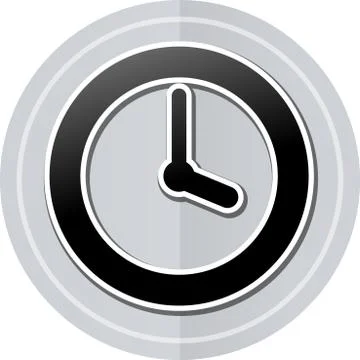 Time sticker icon Stock Illustration