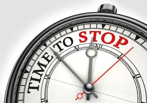 Time to stop concept clock Illustrazione stock