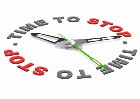 Time to stop Stock Illustration