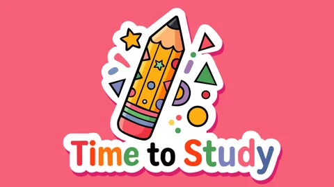 Time to Study Education Concept with Colorful Pencil and Geometric Shapes An Stock Footage 337518651