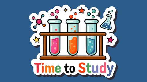 Time to Study Science Laboratory Concept with Colorful Test Tubes and Chemis Video stock 337518660