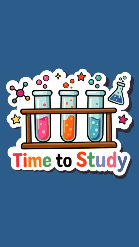 Time to Study Science Laboratory Education Concept with Colorful Test Tubes Stockbeeldmateriaal 337594877