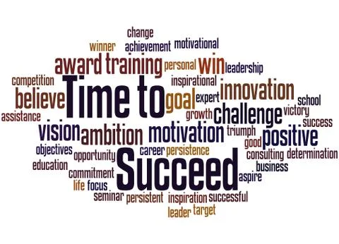 Time to Succeed, word cloud concept 스톡 일러스트