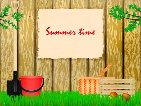 Time to the summer cottage Stock Illustration
