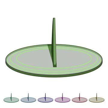 Time sundial cartoon vector graphic Stock Illustration