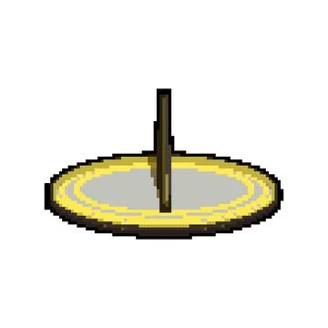 Time sundial pixel art vector illustration 스톡 일러스트