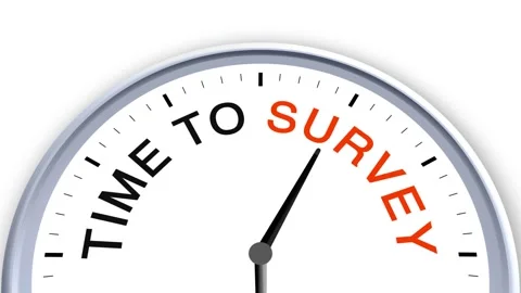 Time to Survey Word or Text on Clock Moving Fast for Time Concept 動画素材 284240048
