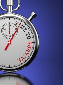 Time To Survive Concept. Stock Illustration