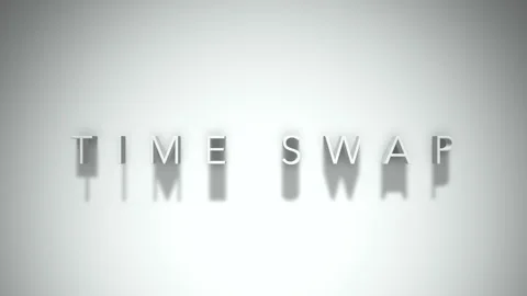 Time swap 3D title animation with shadows on a white background Stock Footage 297268236