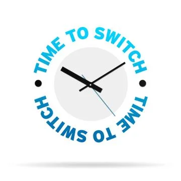 Time to switch clock Stock Illustration