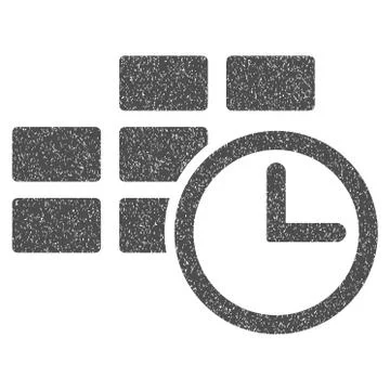 Time Table Grainy Texture Icon Stock Illustration