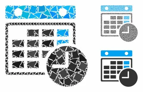 Time table Mosaic Icon of Humpy Elements Illustrazione stock