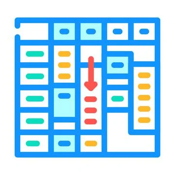 Time table for planning color icon vector illustration Illustrazione stock