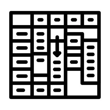 Time table for planning line icon vector illustration Illustrazione stock