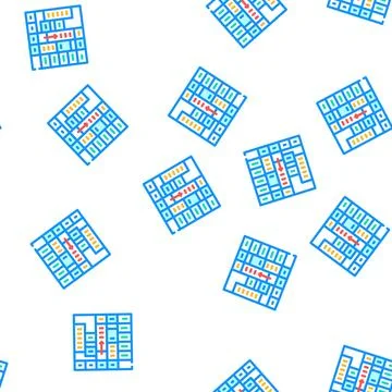 Time table for planning vector seamless pattern Illustrazione stock