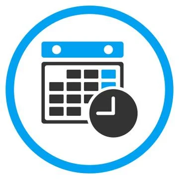 Time Table Rounded Icon Illustrazione stock
