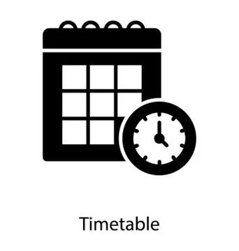 Time Table Vector Illustrazione stock