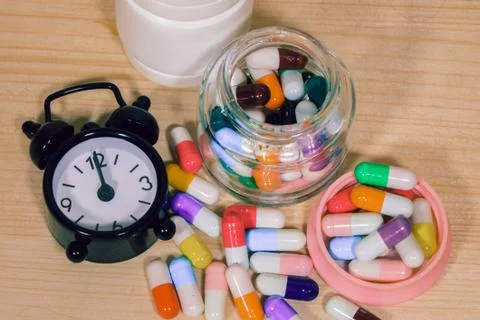 Time to take Pill Stock Photos