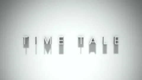 Time tale 3D title animation with shadows on a white background Stock Footage 297382592