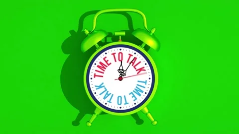 Time to talk and green background Video stock 197996994