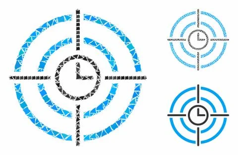 Time target Composition Icon of Humpy Pieces 스톡 일러스트