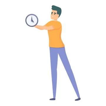 Time task schedule icon, cartoon style Stockillustratie