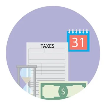 Time for tax pay Stock Illustration