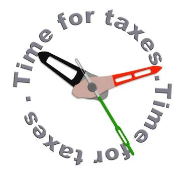 Time for taxes Stock Illustration