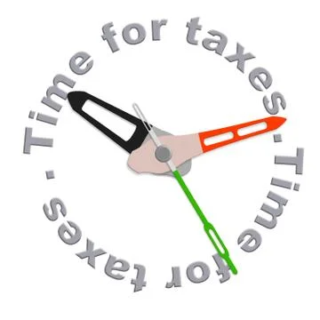 Time for taxes Illustrazione stock