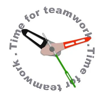 Time for teamwork Stock Illustration