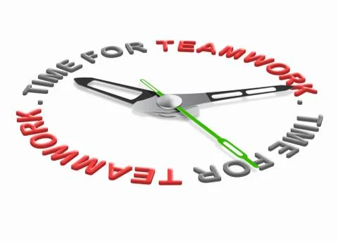 Time for teamwork Stock Illustration