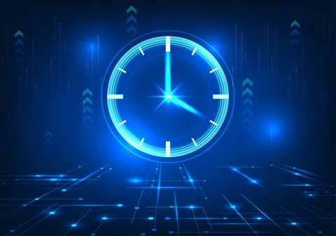 Time technology The back of the watch has an arrow dial. The floor below is.. Stockillustratie