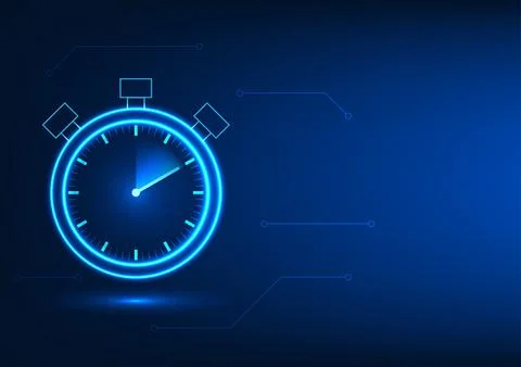 Time technology Stopwatch with circuit It refers to doing business where th.. Stockillustratie