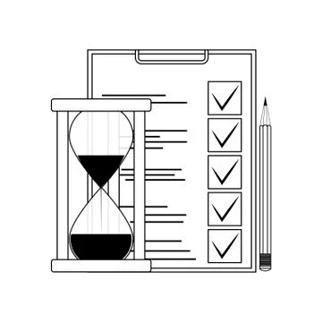 Time for test, exam Illustrazione stock