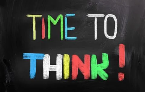 Time to think concept Illustrazione stock