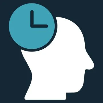 Time Thinking Icon Stock Illustration