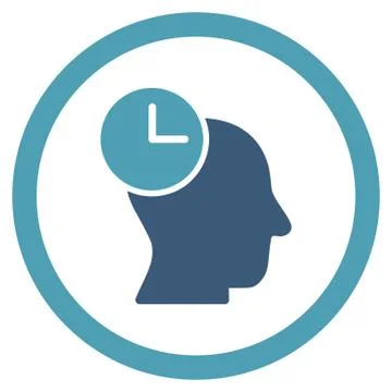 Time Thinking Icon Stock Illustration
