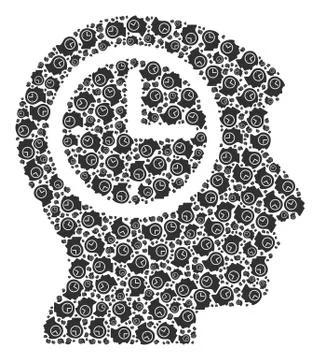 Time Thinking Vector Composition of Self Recursive Items Stock Illustration
