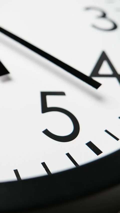 Time ticking on classic wall clock. Clock face. Time concept. Wall clock Video stock 302060057