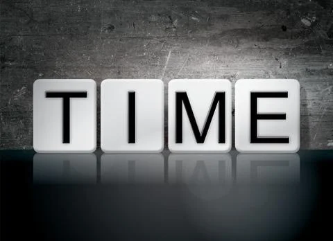 Time Tiled Letters Concept and Theme Stock-Illustration