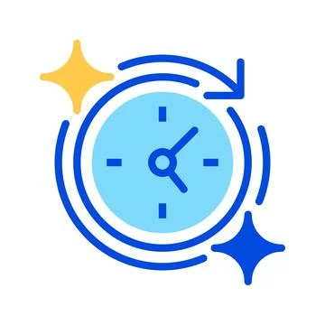 Time Tracker Line Icon, Outline Symbol for Task Monitoring, Work Logging, P.. Stock Illustration