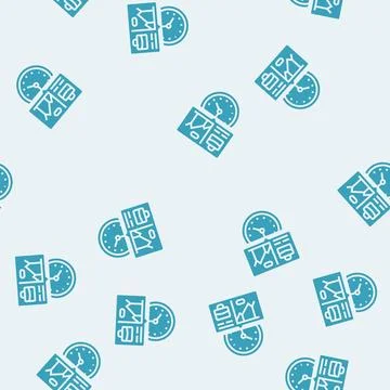 Time tracking glyph seamless pattern Stockillustratie