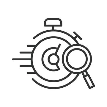 Time tracking, icon in line design. Time tracking, clock, timer, productivity 스톡 일러스트