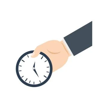 Time traditional clock hand icon. Vector graphic Stock Illustration