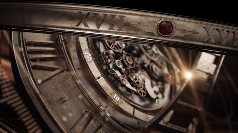 Time - Transition with matte Video stock 42056933