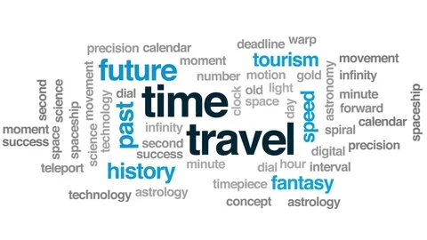 Time travel animated word cloud, text de... | Stock Video | Pond5