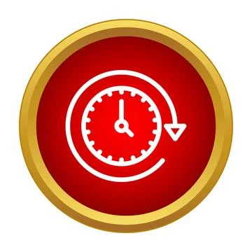 Time travel backup data history restore button Stock Illustration