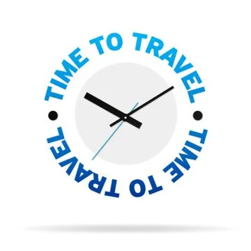 Time to travel clock Stock Illustration